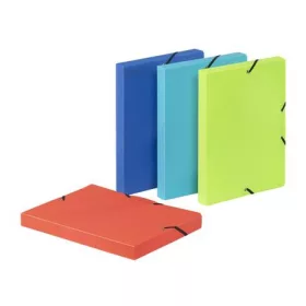   Gumis mappa, 30 mm, PP, A4, VIQUEL "Feel'easy", vegyes színek