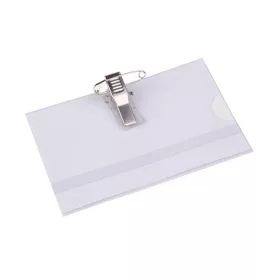 Névkitűző, csíptetővel és tűvel, 88x54 mm, VICTORIA OFFICE