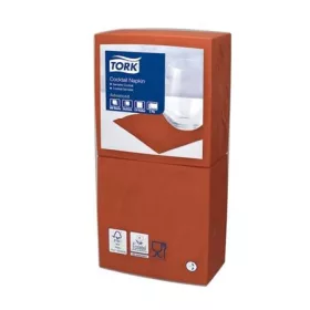   Szalvéta, 1/4 hajtogatott, 2 rétegű, 33x33 cm, Advanced, TORK "Lunch", terrakotta