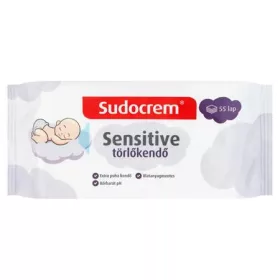Törlőkendő, 55 lap, SUDOCREM "Sensitive"