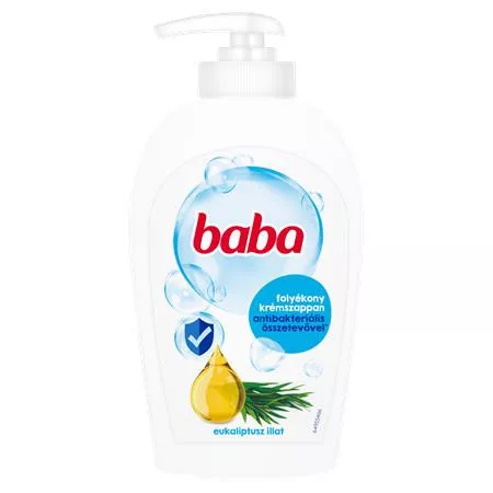 Folyékony szappan, antibakteriális összetevővel, 250 ml, BABA, eukaliptusz
