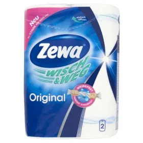 Háztartási papírtörlő, 2 rétegű, 2 tekercses, ZEWA "Wisch&Weg Original"