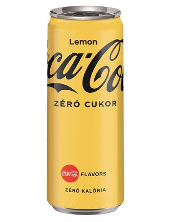 Üdítőital, szénsavas, 0,33 l, dobozos, COCA COLA "Coca Cola Zero Lemon"
