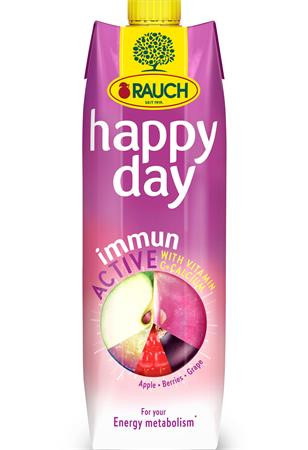 Gyümölcslé, 60%, 1l, RAUCH "Happy day", Immun Active