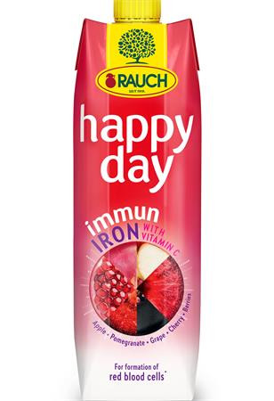 Gyümölcslé, 55%, 1l, RAUCH "Happy day", Immun Iron