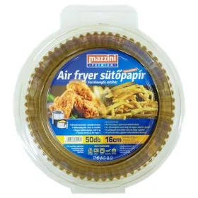   Sütőpapír, szilikonos, Air Fryer készülékhez, kerek, 16 cm, 50 db, MAZZINI "Premium"