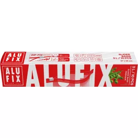 Cipzáras zacskó, 3 l, ALUFIX "Zipp Fix"