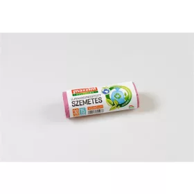   Szemeteszsák, újrahasznosított, 30 l, 15 db, 50x60 cm, 12 µ, MAZZINI, pink