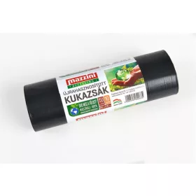 Nagykukazsák, újrahasznosított, 150 l, 10 db, 80x120 cm, 25 µ,  MAZZINI, fekete
