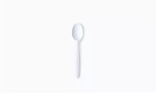 Evőkanál, műanyag, többször használatos, 18,5 cm, 50 db "Venus", fehér