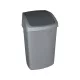 Billenős szemetes, 50 l, CURVER "Swing top", ezüst/grafit