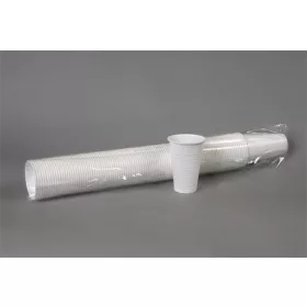 Műanyag pohár, 2 dl, 100 db, fehér