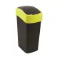 Billenős szemetes, 45 liter, CURVER "Pacific flip bin", fekete/sárga