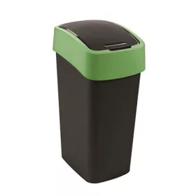   Billenős szemetes, 45 liter, CURVER "Pacific flip bin", fekete/zöld