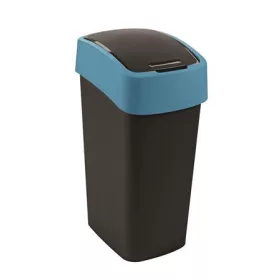   Billenős szemetes, 45 liter, CURVER "Pacific flip bin", fekete/kék