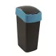 Billenős szemetes, 45 liter, CURVER "Pacific flip bin", fekete/kék