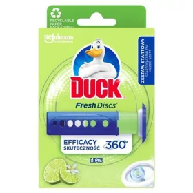   WC tisztító korong adagolóval, 36 ml, DUCK "Fresh Discs", lime 
