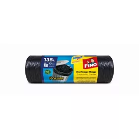 Szemeteszsák, 135 l, 10 db, 70x107 cm, 28 µ, FINO "Power", fekete