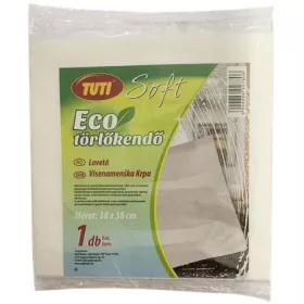   Törlőkendő, univerzális, 38x38 cm, 1 db, TUTI "Soft Eco"