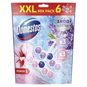   WC frissítő blokk, 6 db-os, DOMESTOS "Power 5", magnólia és levendula