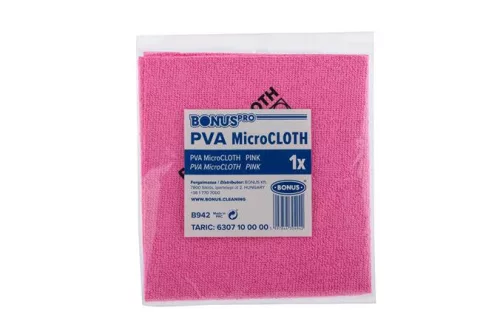 Törlőkendő, mikroszálas, univerzális, 40x34 cm, BONUS "PVA MicroCLOTH", pink