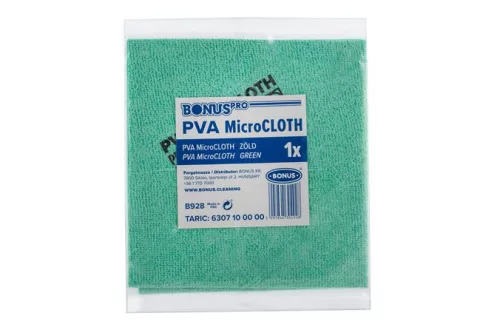 Törlőkendő, mikroszálas, univerzális, 40x34 cm, BONUS "PVA MicroCLOTH", zöld
