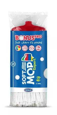 Felmosófej, ipari, BONUS "SoftMOP", piros