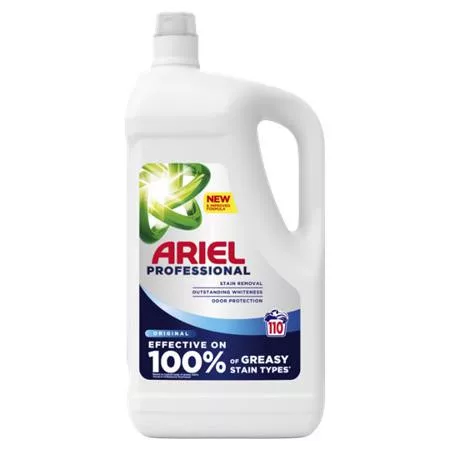 Folyékony mosószer, 4,95 l, ARIEL "Original", fehér ruhákhoz