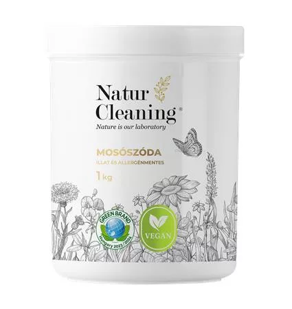 Mosószóda, illat- és allergénmentes, 1 kg, NATURCLEANING