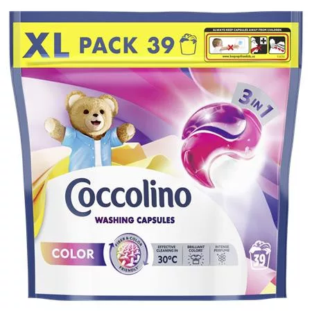 Mosókapszula, 39 db, COCCOLINO "3in1 Color"