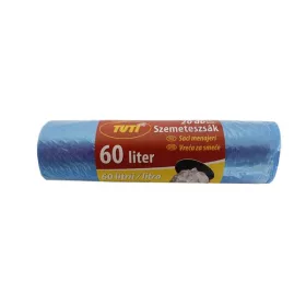Szemeteszsák, 60 l, 20 db, 55x65 cm, 9 µ, TUTI, kék