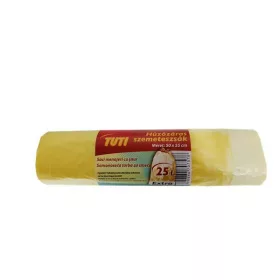   Szemeteszsák, zárószalagos, 25 l, 20 db, 50x55 cm, 14 µ, TUTI, sárga