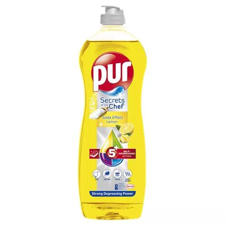Mosogatószer, 750 ml, PUR, citrom