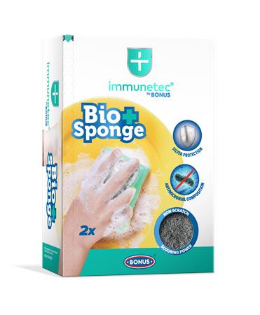 Mosogatószivacs, 2 db, BONUS "Bioactive Sponge Immunetec"
