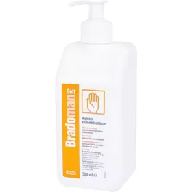   Kézfertőtlenítő szer, higiénés, pumpás, 500 ml, BRADOMAN "Soft"