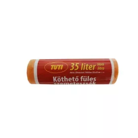 Szemeteszsák, köthető füles, 35 l, 20 db, 50x60 cm, 16 µ, TUTI, narancssárga
