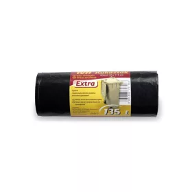 Szemeteszsák, extra erős, 135 l, 10 db, 70x110 cm, 27 µ, TUTI "Extra", fekete