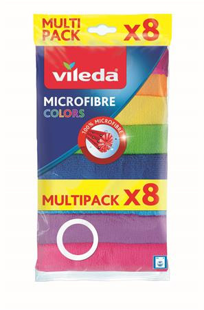 Törlőkendő, mikroszállal, VILEDA "Colors"