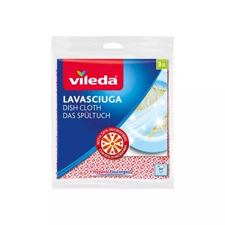 Mosogatókendő, 50% mikroszállal, 3 db, VILEDA