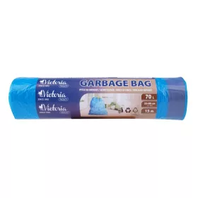   Szemeteszsák, zárószalagos, 70 l, 15 db, 55x80 cm, VICTORIA FACILITY