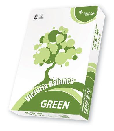 Másolópapír, újrahasznosított, A4, 80 g, VICTORIA PAPER "Balance Green" 5 db/csomag