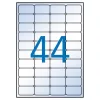 Etikett, 48,5x25,4 mm, poliészter, kerekített sarkú, APLI, átlátszó, 440 etikett/csomag