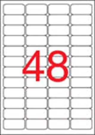 Etikett, 45,7x21,2 mm, biztonsági, kerekített sarkú, APLI, 480 etikett/csomag