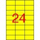 Etikett, 70x37 mm, színes, APLI, sárga, 2400 etikett/csomag