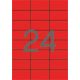 Etikett, 70x37 mm, színes, APLI, piros, 2400 etikett/csomag