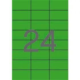 Etikett, 70x37 mm, színes, APLI, zöld, 2400 etikett/csomag