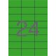 Etikett, 70x37 mm, színes, APLI, zöld, 2400 etikett/csomag