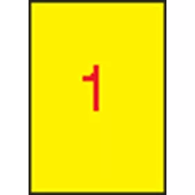   Etikett, 210x297 mm, színes, APLI, sárga, 100 etikett/csomag