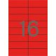Etikett, 105x37 mm, színes, APLI, piros, 1600 etikett/csomag