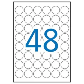   Etikett, 30 mm kör, poliészter, időjárásálló, fehér, APLI, 960 etikett/csomag